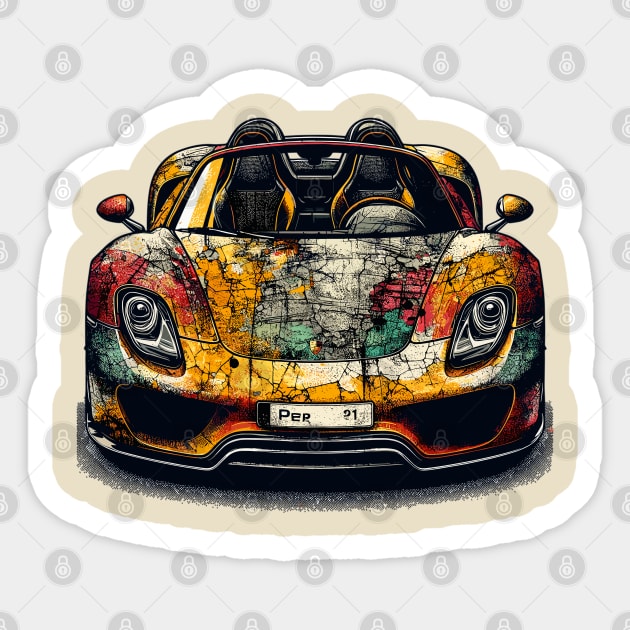 Porsche 918 Spyder Sticker by Vehicles-Art